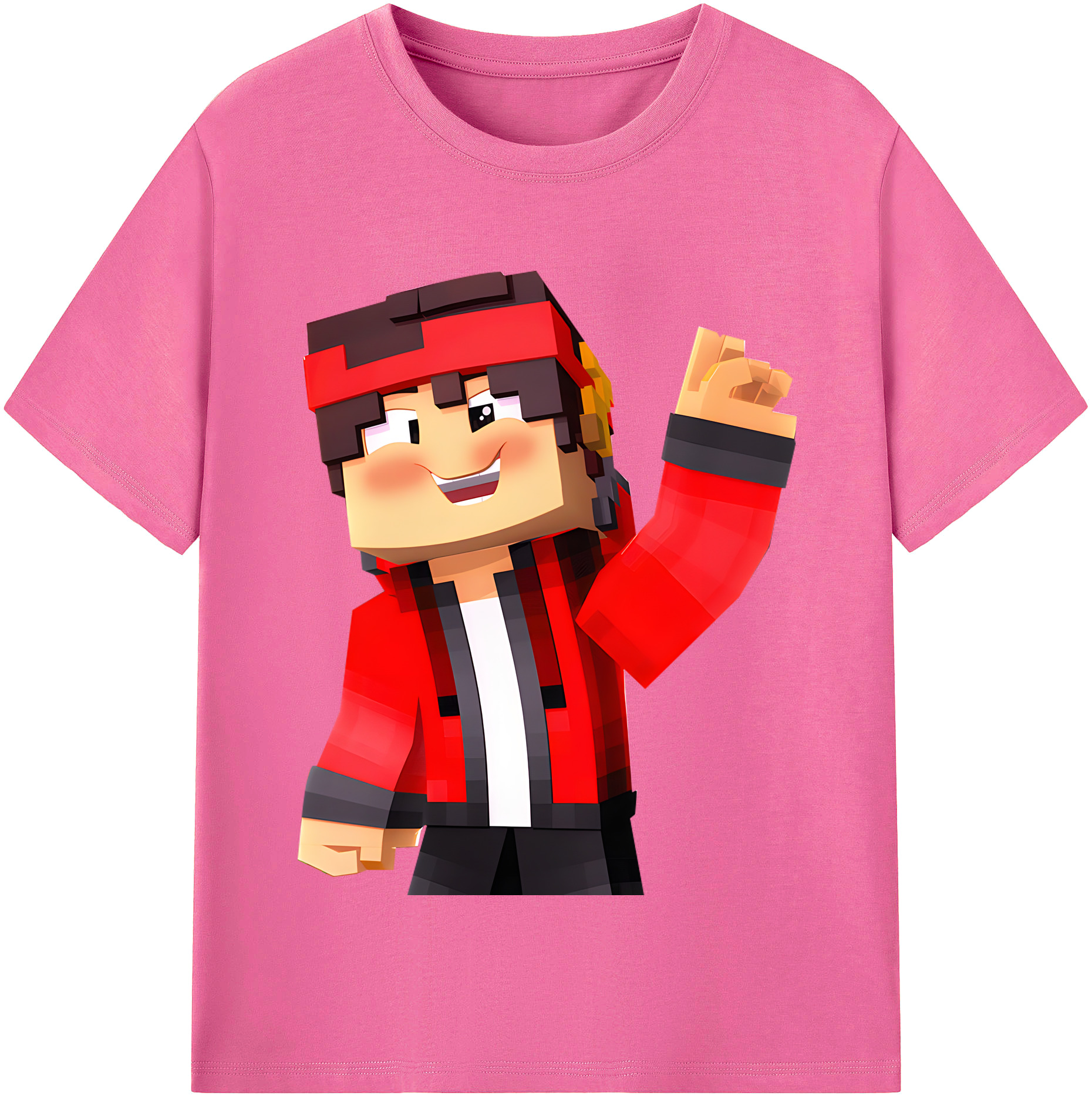 （画像用） マインクラフト ブロックの世界 Minecraft MC Block world レディースカジュアルプリントTシャツ（綿100％）